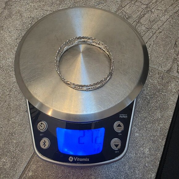 2 pc. 925 Sterling Silver Bangle Bracelets vintage Taxco Mexico 27 g. Not Scrap! - Picture 6 of 7